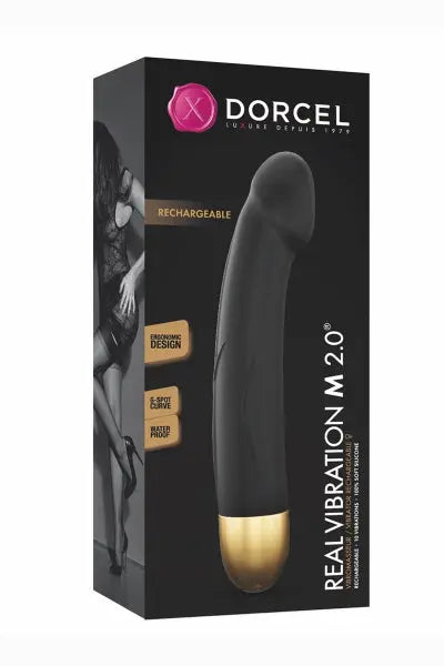 Vibro rechargeable Real Vibration gold M 2.0 - Dorcel Dorcel