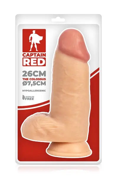 Gode XXL Colossus 26 x 7,5 cm - Captain Red Captain red