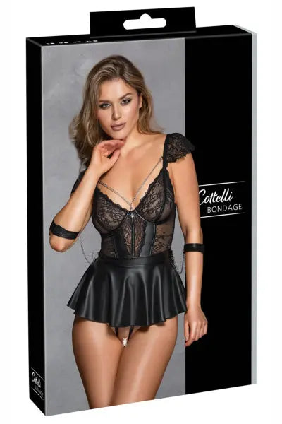 Ensemble 3 pièces lingerie Fetish - Cotelli Bondage Cotelli Bondage