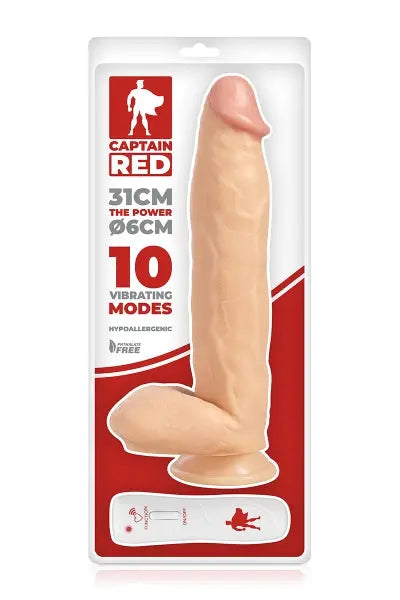 Vibro XXL The Power 31 x 6 cm - Captain Red Captain red