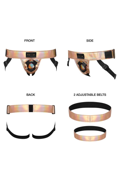Harnais Curious holographique rose gold - Strap On Me Strap-on-Me