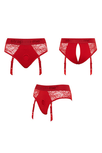 Harnais lingerie Diva (rouge) - Strap On Me Strap-on-Me