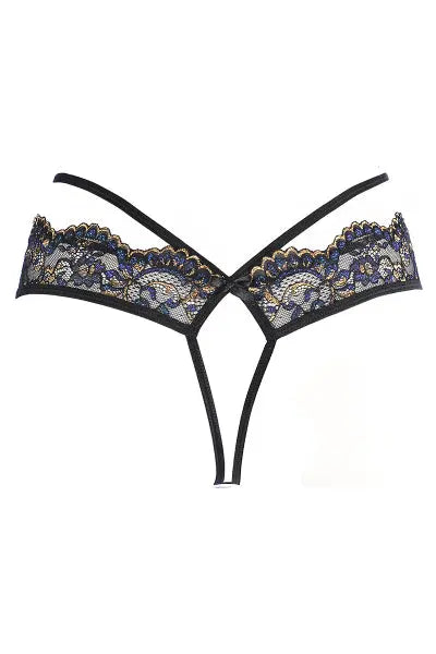 String dentelle Noir V-10368 - Axami Axami
