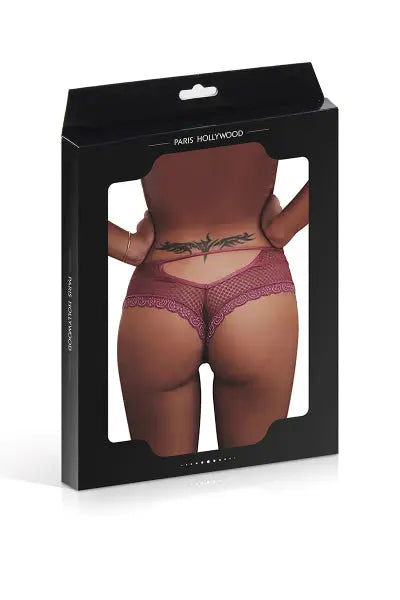 Tanga bordeaux dentelle - Paris Hollywood Paris Hollywood