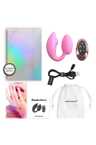 Double stimulateur Wonderlover rose - Love to Love Love to Love
