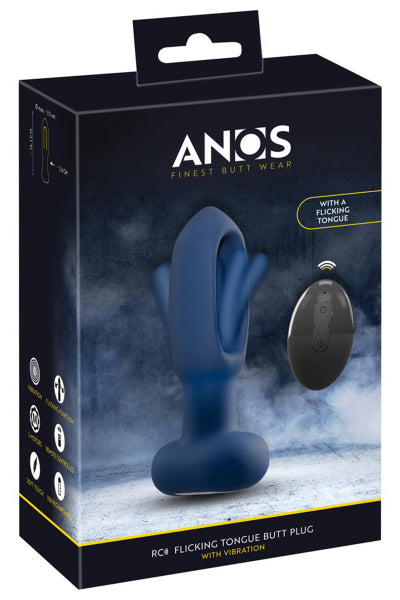 Plug anal vibrant avec langue oscillante - Anos Anos