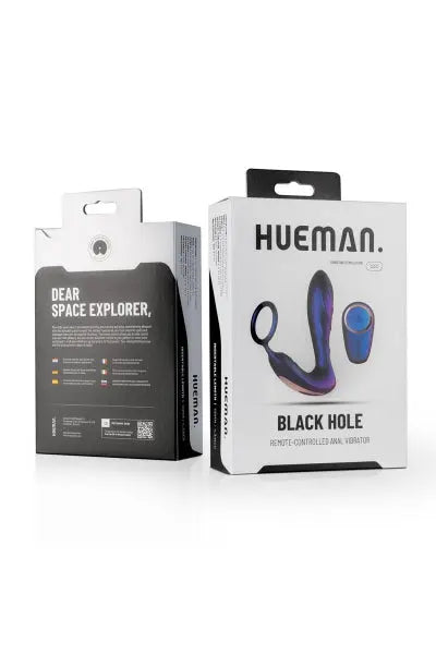 Plug vibrant et cockring Black Hole - Hueman Hueman