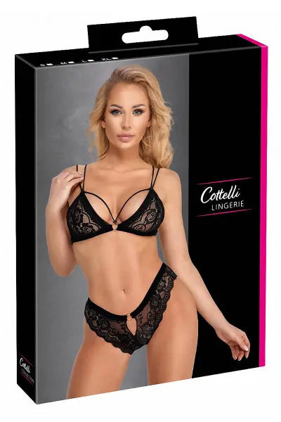 Ensemble coquin noir 2 pièces - Cottelli Lingerie Cotelli Lingerie